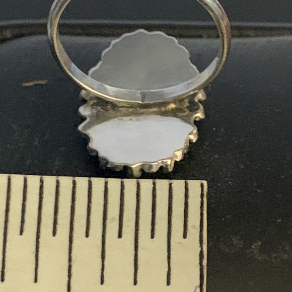 Zuni Petite Point Sterling Silver & Turquoise Ring Size 6 Sleeping Beauty. - Picture 10 of 11